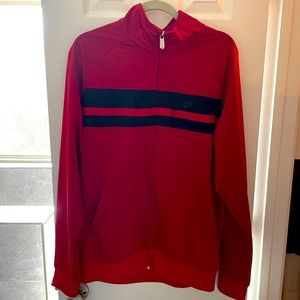 Red Nike Track Jacket (Size Large)